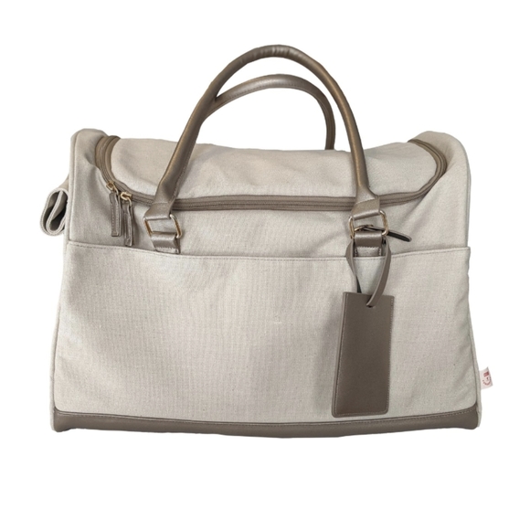 Canvas pet carrier, cream with gold handles, NWT - Picture 5 of 6